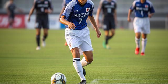 奈良県高校サッカー選手権で中盤から前線へパスを送るミッドフィルダーの選手