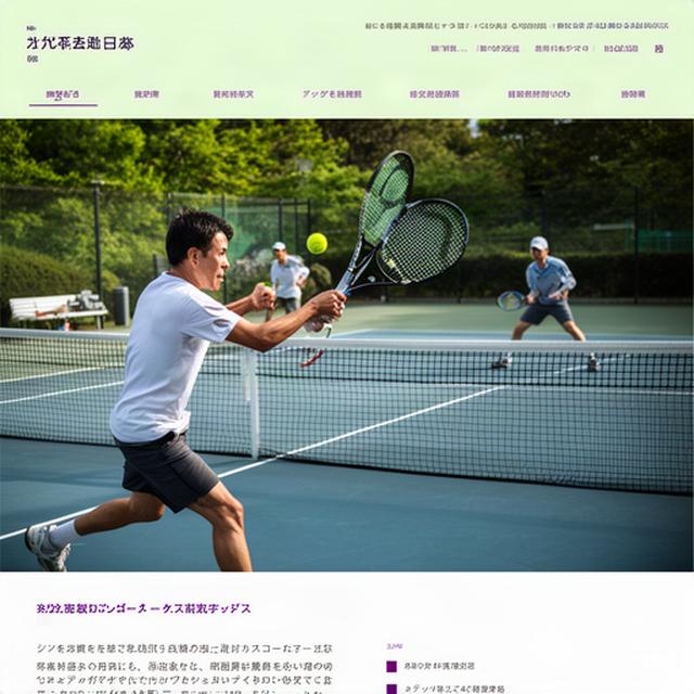 奈良県の屋外テニスコートで社会人選手がラリーを続ける試合風景